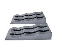 Rampas de nivelación Alta Resistencia, calzos for Ruedas neumáticos Coche, Bloques Camper, rampas acera Ligeras, rampa umbral, 2 uds para Pas(Gray)