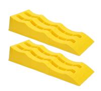 Rampas de Nivelación Automotrices de Servicio de 2 Uds para Camión Remolque RV con Deslizamiento y Capacidad de 7716LBS (Yellow)