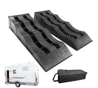 Rampas de nivelación para vehículos recreativos - 2 calzos para ruedas de vehículos recreativos, bloques de nivelación para caravanas de 3 pasos,Calzos y niveladores para ruedas de remolque Bloques ni