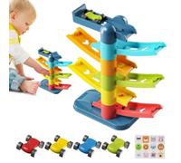 Rampas de para coches de | 4 Vehículos educativos de inercia | Pista de carreras de con rampa para automóviles | Para niños y niñas a partir de 3 años, regalo de cumpleaños