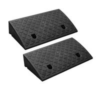 Rampas de plástico Ligeras portátiles de 2 Piezas, Juego de rampas de umbral de plástico Resistente para Entrada, Muelle de Carga, acera, Coche, Scooter, Bicicleta, Motocicleta, Silla de Ruedas,