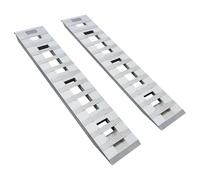 Rampas de remolque de aluminio de 2 piezas, 3000 kg, 182,88 cm x 38,16 cm, resistentes, antideslizantes, para camiones, automóviles, remolques, rampas de carga universales con gancho superior para m