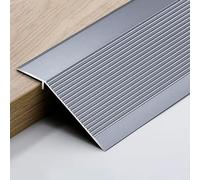 Rampas de umbral cortables, tira transición piso metal 36 pulgadas for silla ruedas/puerta/azulejo/alfombra/laminado/andador, tiras cubierta antideslizantes reductoras aluminio(Grey,80cm(31.5inch))