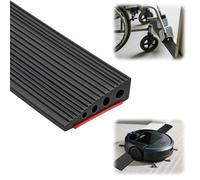 Rampas de umbral de puerta, rampa para silla de ruedas de PVC, rampa de umbral de 100x8x2CM, superficie antideslizante, rampa de goma para silla de ruedas, cochecitos, andadores o e-scooter (Negro, 2)