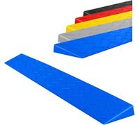 Rampas de umbral interior para puertas Rampa de rampa portátil Mat de silla de ruedas portátil 1-10 cm Robot de barrido de canal, bicicletas, equipaje, vehículos eléctricos, gris, azul, 100x10x3cm