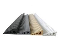 Rampas De Umbral. Rampa Inclinada De Goma Antideslizante, Rampa Autoadhesiva para Sillas De Ruedas, Tiras De Umbral De PVC Recortables; para Baño, Cocina y Balcón.,Gris,100 * 3 * 10.5cm