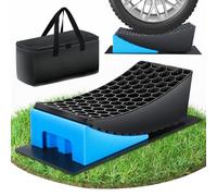Rampas Para Coches, Calzos Autocaravana, 2 Unidades Rampa Coche, Camper Furgoneta Accesorios, Estabilizadores Camper, Máximo 5 Toneladas, Cuñas Niveladores Para Cualquier Superficie (blue)