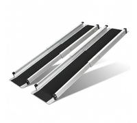 Rampas para Silla de Ruedas Rampa Bordillo, Aleación de Aluminio Engrosado, Capacidad de Carga de 300 kg, para Sillas de Ruedas Bicicletas(152cm/60in)