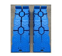 Rampas Rampa Servicio de auto Rampas El plastico, Elevador de coches Rampa para vehículos por Perfil bajo Recoger Coche Cambio de aceite, Un par Carga 3,5 toneladas, (Color : Blue)