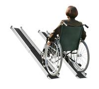 Rampas telescópicas para sillas de ruedas,2 piezas de rampas de aleación de aluminio para silla de ruedas con bolsa de almacenamiento,Rampa de aluminio de hasta 160 libras,para el hogar Rampa