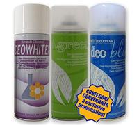 RAMPI Spray antipolillas Tris Deo Whitex Deo Blue Deo Green - Salvattejidos, antiolores, higienizante ideal para tejidos ambientales, coches, tiendas de campaña, hoteles, gimnasios y zapatos