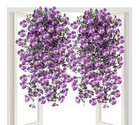 Rampicanti Artificiali per esterno - Foglie Falte di Viola del pensiero per lavoretti,Per decorazione vasi casa, per decorazione di giardino esterno casa porta muro Balcone Patio Terrazza Matrimonio