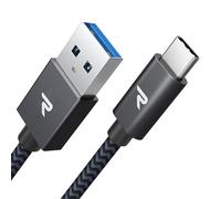 RAMPOW Cable USB C [USB 3.0 y QC3.0], Cable USB Tipo C 3A 2M, Cable Carga Rapida Tipo C Nylon Duradero con iPhone 15/15 Pro iPad Pro/Air, Samsung Galaxy S22/S21/S20/S10/S9, Huawei P30/P20