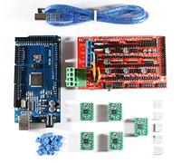 RAMPS 1.4 Set / Kit para impresora 3D RepRap Mega 2560, RAMP Shield, 5 x A4988, cable USB, compatible con Arduino