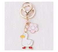 RAN Llavero de Pato de Metal Divertido, Lindo Pato de Mascota y Llavero, Llave de Animales for Regalos for Amantes del Pato, encantos de Bolsos (Color : Pink, Size : 3.7 x 1.0 x 1.3 in)