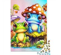Rana 1000 Piezas Cartón Resistente Ranas & Magic Mushrooms Puzzle para Adultos Portátil Noche De Juegos En Familia Desafiante Y Divertido Rompecabezas 52x38cm/1000pcs