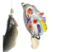 Rana Artificial para | Cebo Blando Realista - Señuelo de Suave para Black Bass | para en Agua Dulce y Salada, Ríos, Lagos, Gato, Lucio, Serpiente