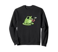 Rana atrapando una Mosca, gráfico Simple del Amante de Las Ranas Sudadera