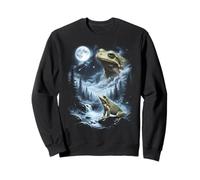 Rana Aullando a la Luna 90's Retro Sudadera