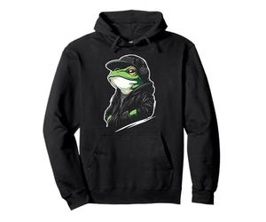 Rana Bosque Animal Amante Vida Silvestre Cool Music Auriculares Arte Sudadera con Capucha