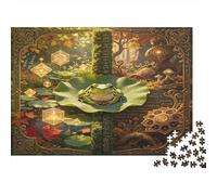 Rana Bosque Secreto Puzzle de 1000 Piezas Juego de Puzzle 1000 Piezas Papel para Adultos Fantasía Relajación Decoración Hogar Regalo Familiar 38x26cm/1000pcs
