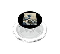 Rana con Bob Corte De Pelo Gran Ola De Kanagawa Gen Z Meme PopSockets PopGrip para MagSafe