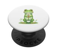 Rana con Flor ilustración Animal PopSockets PopGrip Adhesivo