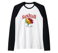 Rana Coqui Puerto Rico San Juan Recuerdo Tropical Vacaciones Camiseta Manga Raglan
