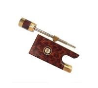 Rana de arco de violín de madera de serpiente seleccionada rana de violín con ajuste dorado tornillo con incrustación de ojo de París para tamaño 4/4