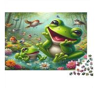 Rana de Dibujos Puzzle de 1000 Piezas Puzzle para Adultos Papel Aves del Bosque Relajación Decoración Regalo Hogar 52x38cm/1000pcs