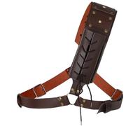 Rana De Espada Medieval - Soporte De Cubierta Trasera Ajustable De Cuero De La PU, Accesorio De Traje Renacimiento | Accesorio De Rendimiento En Escenario Para El Transporte De La Espada De Reposición