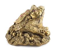 Rana De Plata De Latón Diseño De Luna De Fortuna Feng Shui Riqueza Tradicional De 3 Patas Para La Oficina Feng Shui Decor (1)