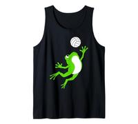 Rana divertida jugando al voleibol Camiseta sin Mangas