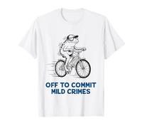 Rana Divertida Montando Bicicleta para Cometer Delitos leves Meme Camiseta