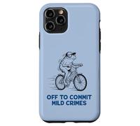 Rana Divertida Montando Bicicleta para Cometer Delitos leves Meme Carcasa para iPhone 11 Pro