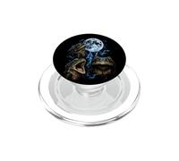 Rana Divertido Sapo Maldito Luz De La Luna Ribbit Luna Aullando Meme PopSockets PopGrip para MagSafe