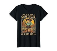 Rana Eres un Tipo Inteligente o un Olor a Pedo Camiseta gráfica económica, Mujer, Negro, L
