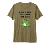 Rana estresada Qué año ha Sido Esta Semana Camiseta Premium