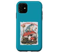 Rana Feliz en Hongos Cottagecore Lindo Seta Arte Carcasa para iPhone 11