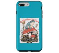 Rana Feliz en Hongos Cottagecore Lindo Seta Arte Carcasa para iPhone 7 Plus/8 Plus