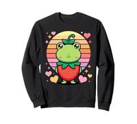 Rana Fresa Kawaii Amor Corazones Retro Pastel Sudadera