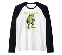 Rana Graciosa Humor Tengo Que Decir Cosas Raras Me Muero Camiseta Manga Raglan