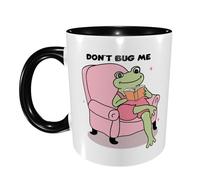 Rana Graciosa, No Me Molestes Tazas De Cerámica Con Asa Tazas De Desayuno Chic Taza Para Hogar Leche Bebidas Frías Y Calientes 330Ml