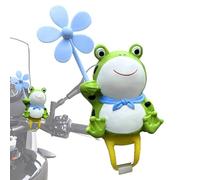 Rana Hélice - Resina 7x4cm | Decoración Manillar Bicicleta Eléctrica Molinillo Viento | Soporte Muñeca Ciclo para Scooter Entretenimiento Moto Lindo Animal Calidad Accesorios Kit Pro