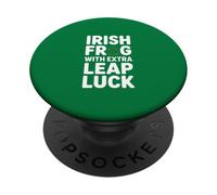 Rana Irlandesa con un Salto Extra Suerte día de San Patricio PopSockets PopGrip Adhesivo