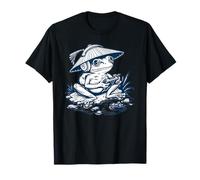 Rana Japonés Gamer Rana Jugar Samurai Sombrero Kawaii Camiseta
