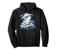 Rana Japonés Gamer Rana Jugar Samurai Sombrero Kawaii Sudadera con Capucha
