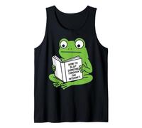 Rana Leyendo Cómo abofetear a Alguien Humor en Internet Camiseta sin Mangas
