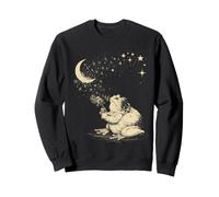 Rana Lindo Diente De León Estrellas Luz De La Luna Noche Caprichosa Sudadera