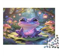 Rana Púrpura Bosque Encantado Puzzle de 1000 Piezas Papel Puzzle para Adultos Entorno Mágico Puzzle para Toda la Familia Relajación Decoración Regalo 70x50cm/1000pcs